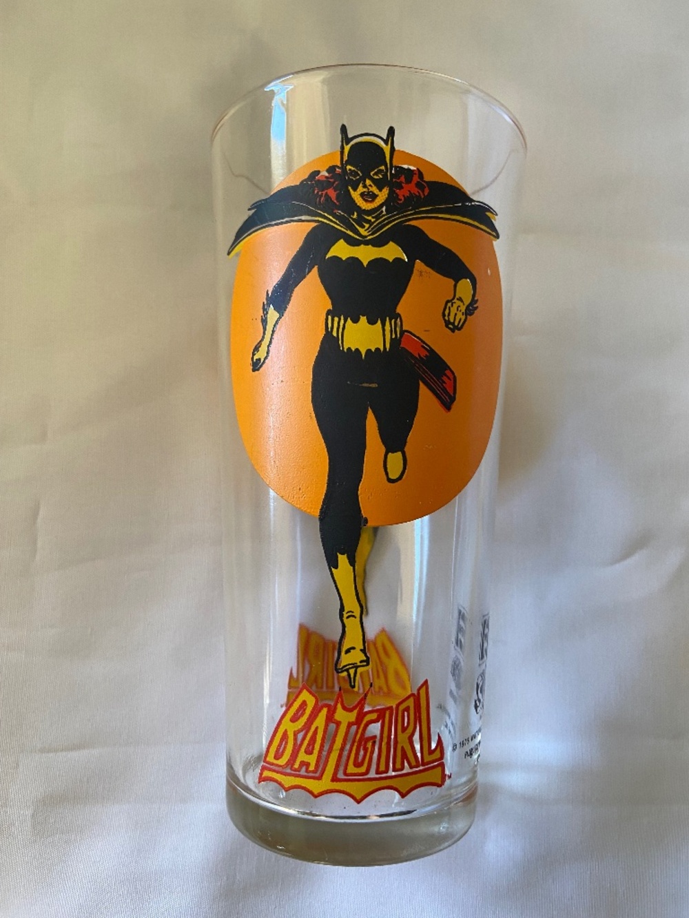 1976 "BATGIRL" Pepsi Super Series Drinking Glass DC Comics Never Used
